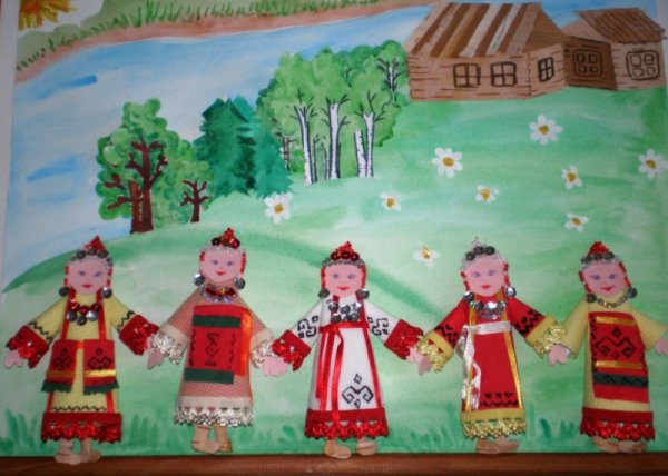 Аппликации на тему народные традиции