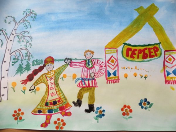 Чувашский праздник рисунок