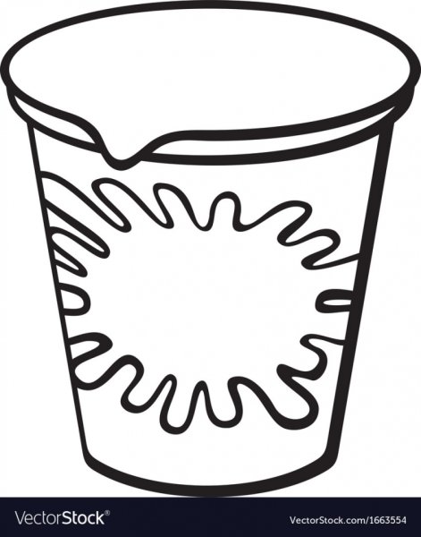 Йогурт раскраска для малышей