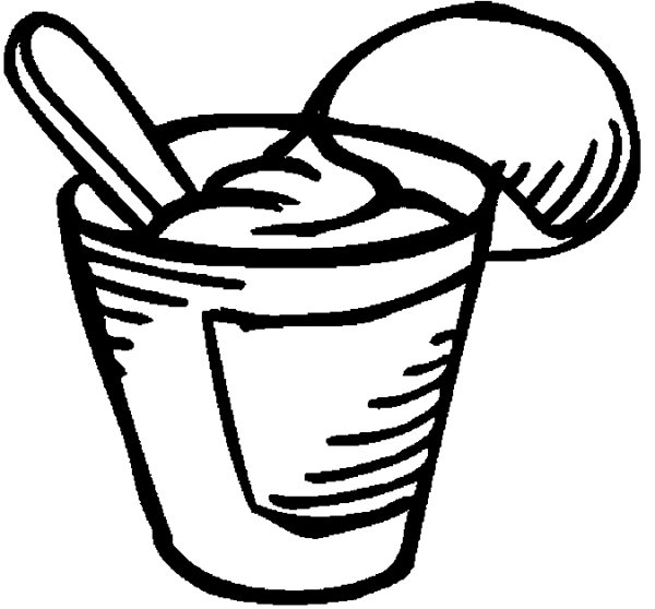 Йогурт раскраска для детей