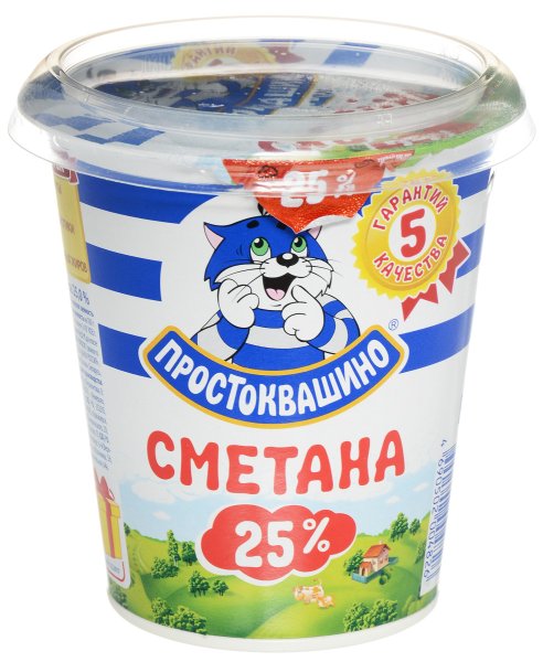 Сметана Простоквашино 25% 315г