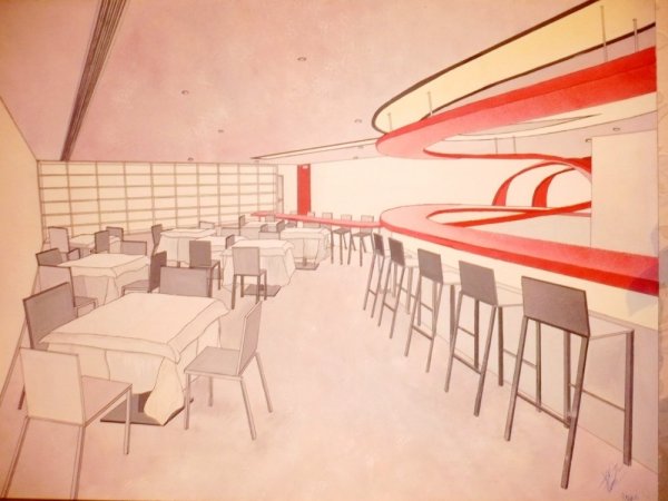 Эскиз интерьера школы