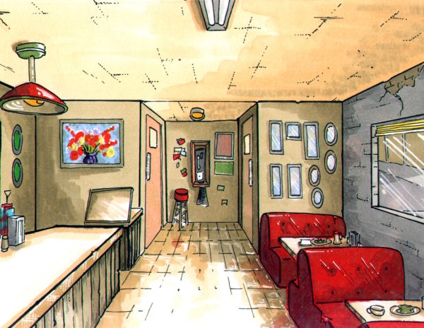 Кафе рисунок