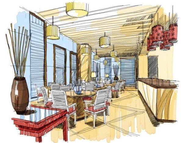 Кафе иллюстрация