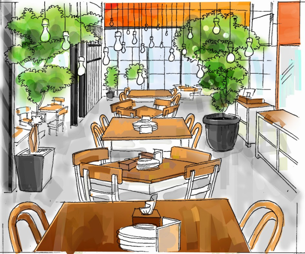 Ресторан скетч