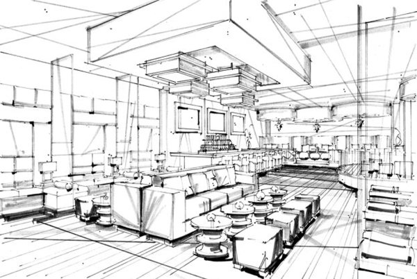 Нарисованное кафе