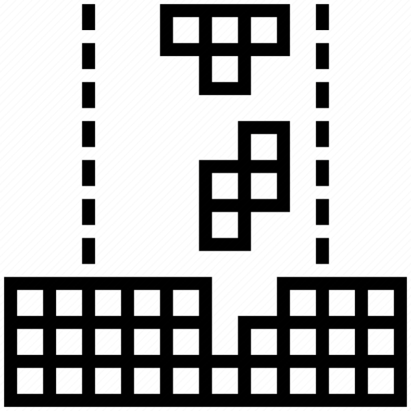 Тетрис черно белый