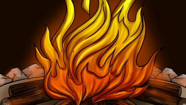 Костер рисунок