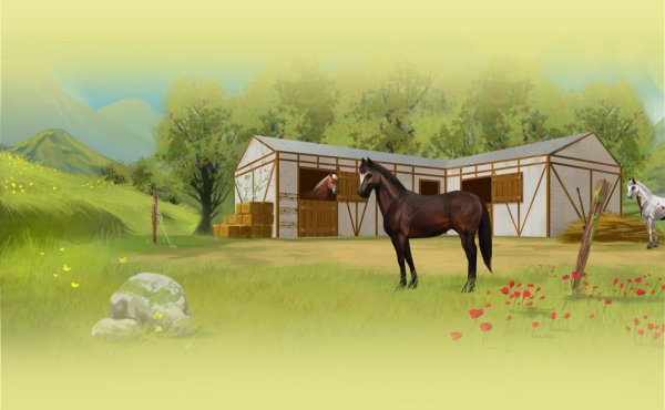 Стойла для лошадей арт
