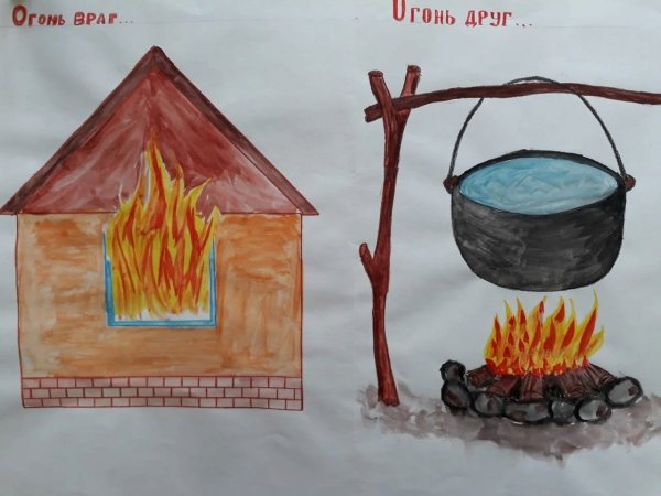 Рисование огонь друг огонь враг