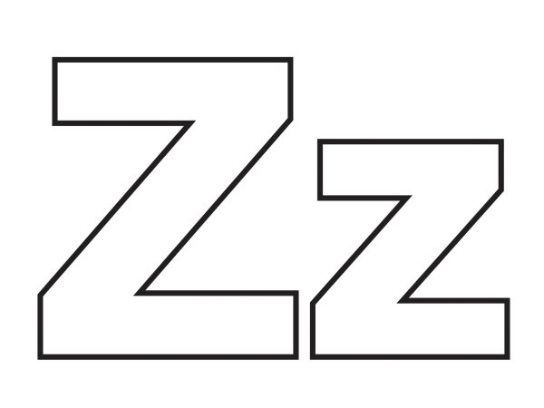 Буква z контур