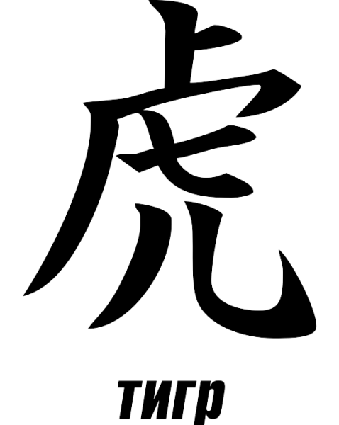 Иероглиф тигр японский