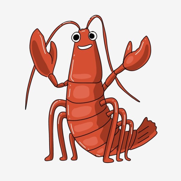Лобстер рисованный