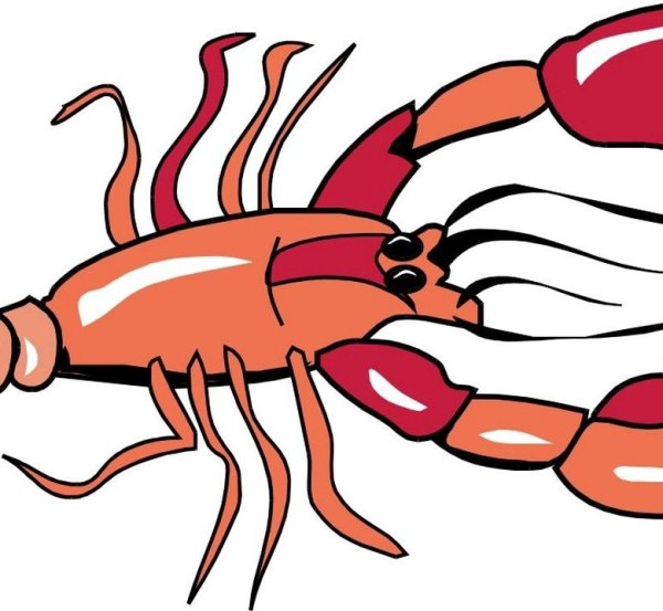 Лобстер акварель