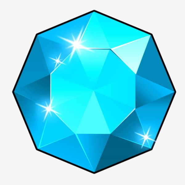 Кристалл круглый с гранями