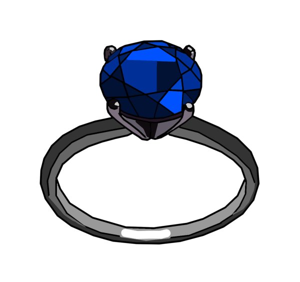 Кольцо с камнем рисунок
