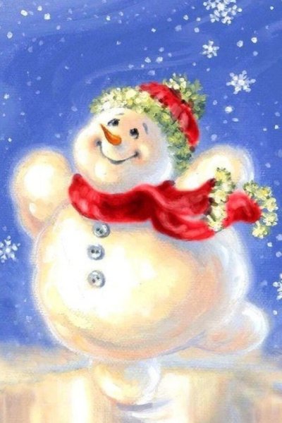 Художник Дона Гелсингер Снеговик