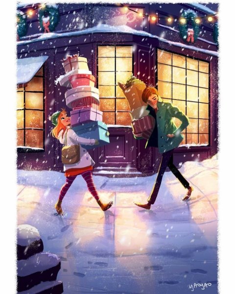 YAOYAO ma van as иллюстрации новый год