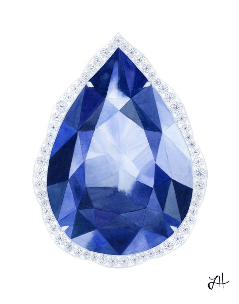 Ювелирные камни акварелью