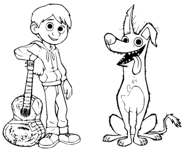 Раскраски мультфильм тайна Коко