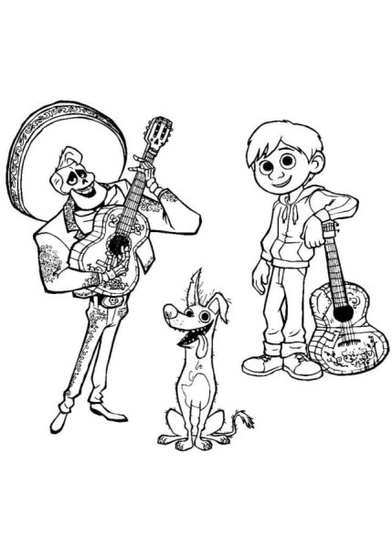 Раскраска тайна Коко