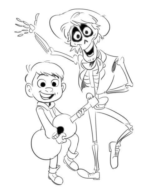 Раскраски тайна Коко Гектор