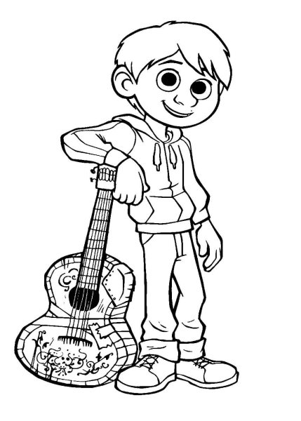 Раскраски тайна Коко Мигель