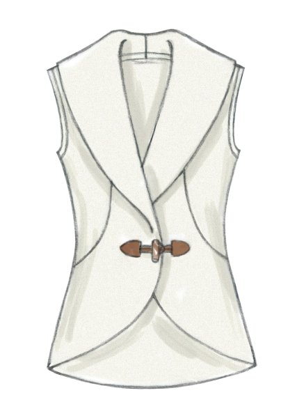 Рисование мужской жилетки