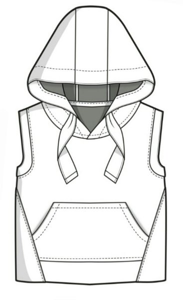 Эскиз жилетки женской