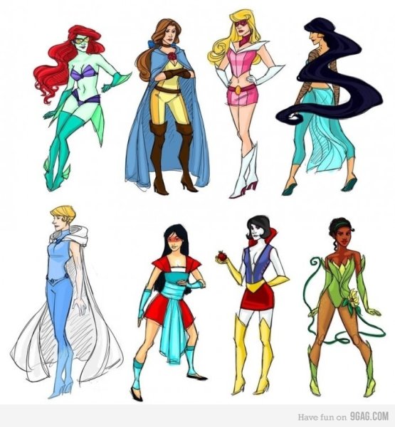 Мультяшные герои в одежде