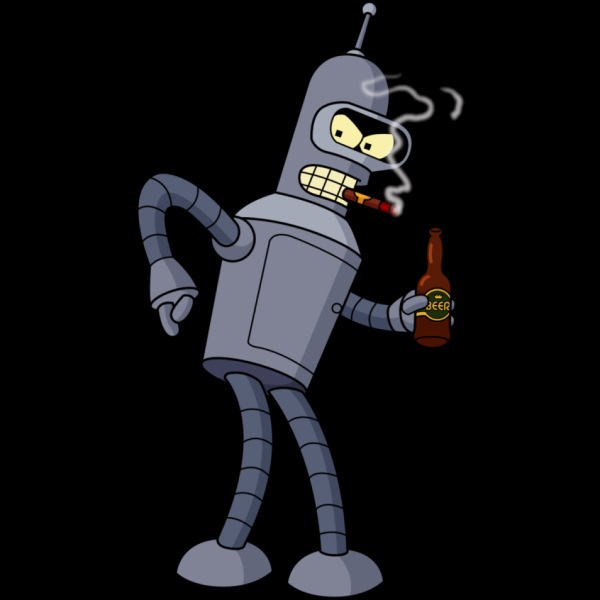 Бендер Футурама с пивом