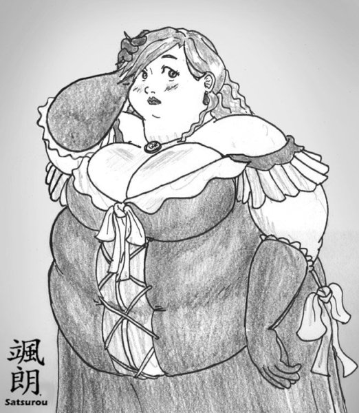 Полная женщина рисунок