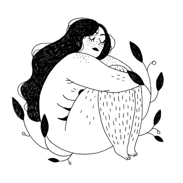 Силуэт полной женщины