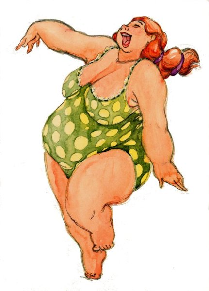 Рисунки пышных женщин