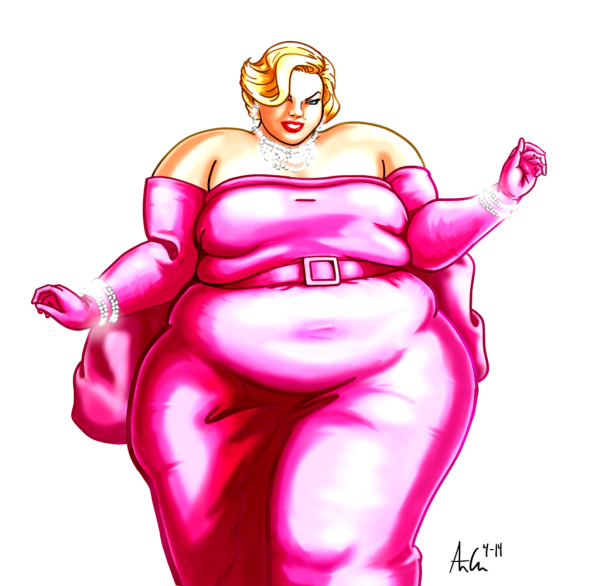 Рисунки толстушек карандашом