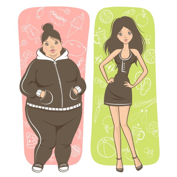 Полные мультяшные девушки