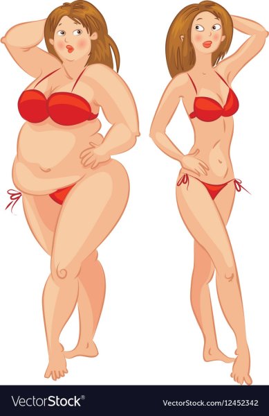 Нарисованная полная девушка