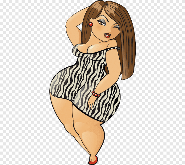 Толстая девушка мультяшная