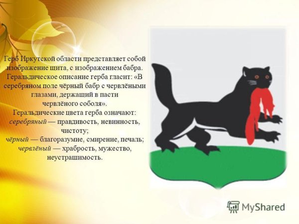 Бабр рисунок символ Иркутска