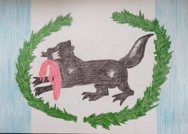 Бабр рисунок символ Иркутска