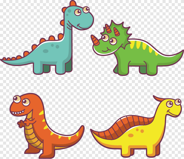 Разноцветные динозавры