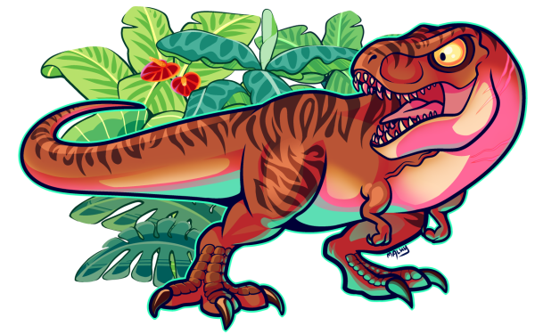 Цветные динозавры