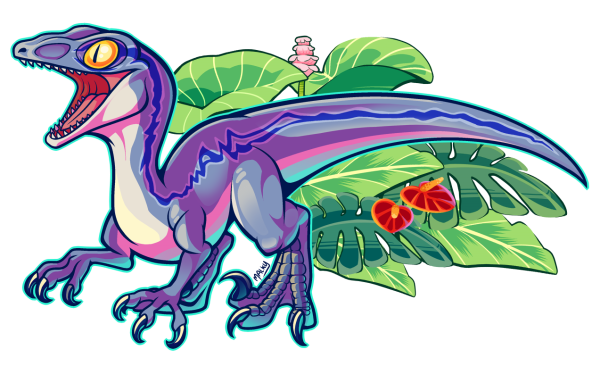 Велоцираптор Блю арт