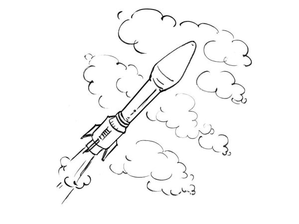 Военная ракета раскраска для детей