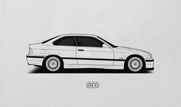 BMW e36 рисунок