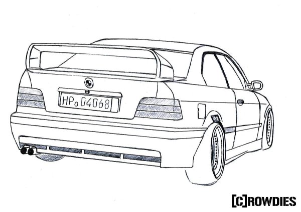 BMW e36 drawing