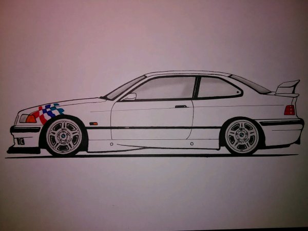 BMW e34 рисунок
