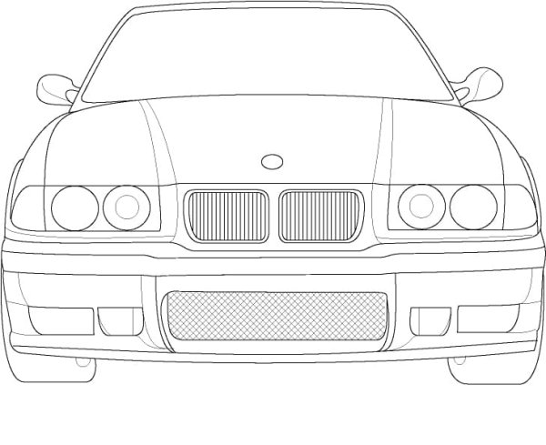 BMW e36 m3 рисунок