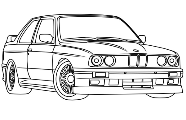 BMW e36 m3 рисунок