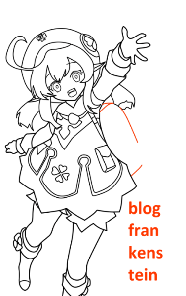 Раскраска Геншин Импакт кли